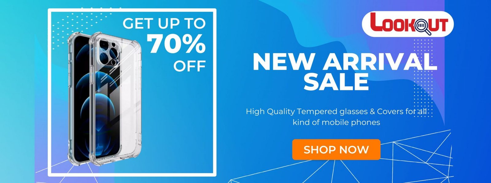 Blue Black Sneakers Realistic Product Promotion Banner (2560 × 958 px)