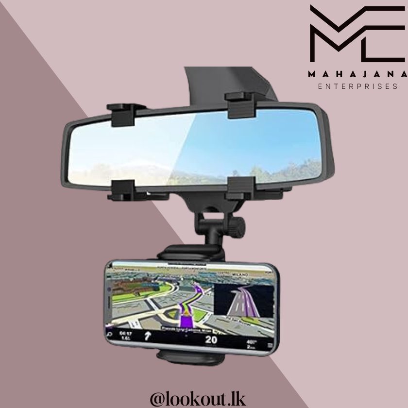 Universal Car Rear View Mirror Mount- Phone Holder