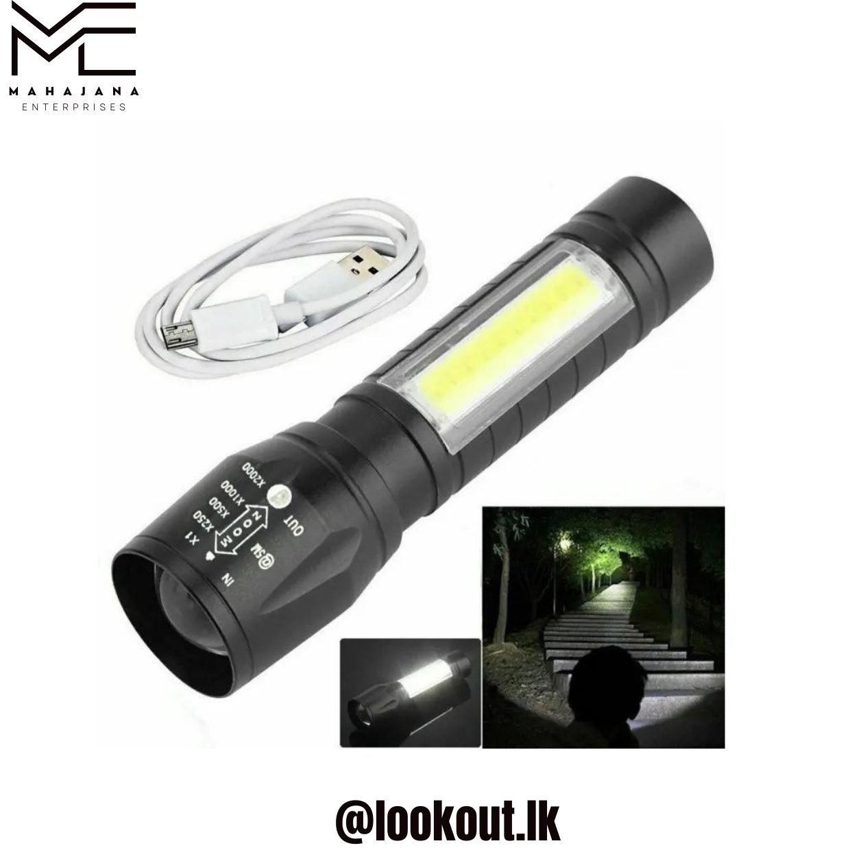 Rechargeable LED USB Flashlight Torch