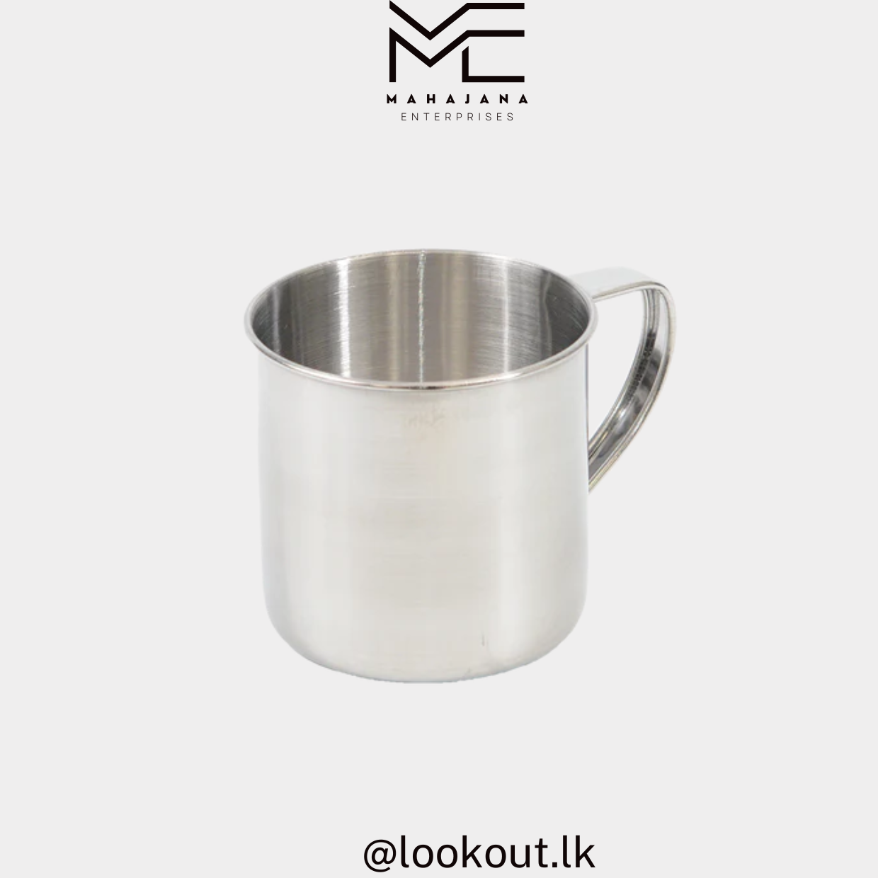 Silver stainless steel Mug 11cm