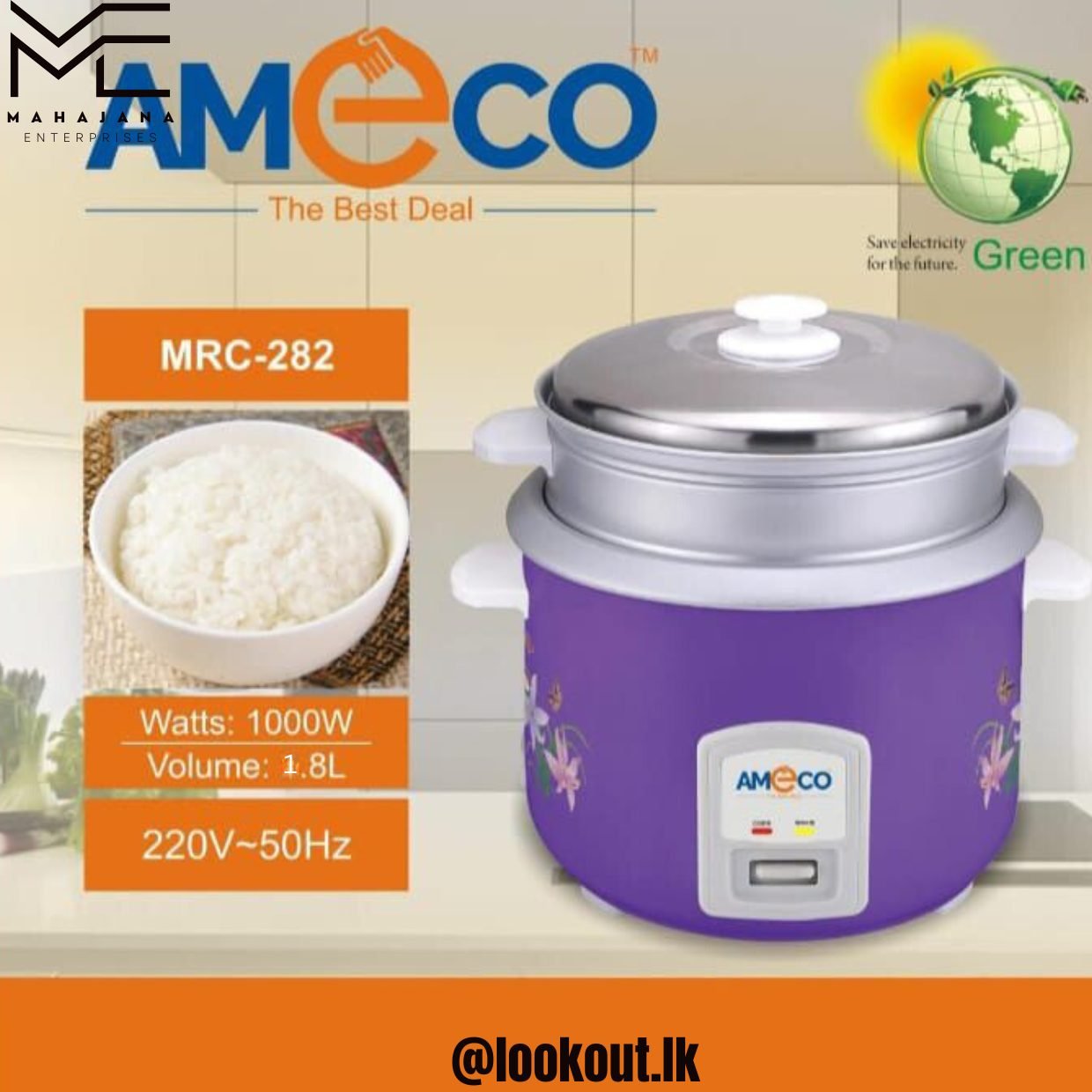 Ameco Rice Cooker 1.8l