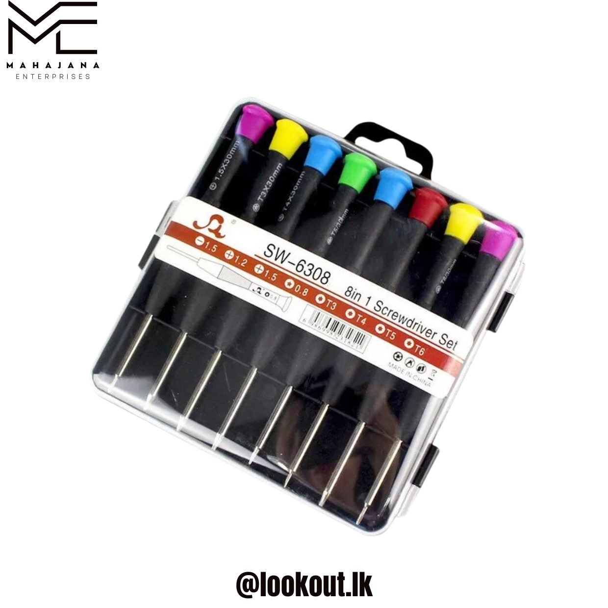 8 In 1 Multicolor Screwdriver Set