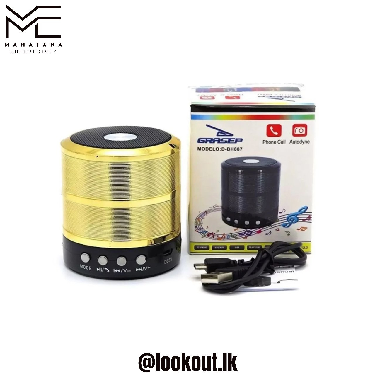 Mini Caixa de Som Bluetooth D-BH887