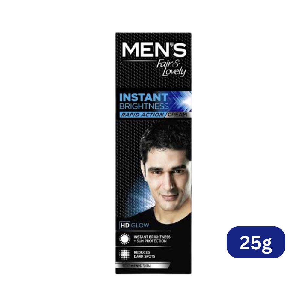 FAIR & LOVELY MENS INSTANT BRIGHTNESS RAPID ACTION CREAM 25G