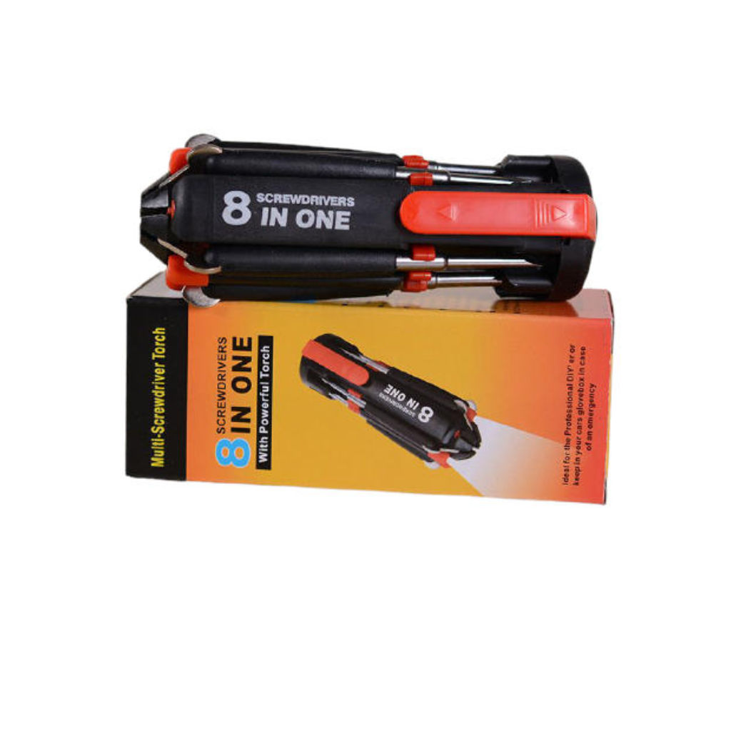 8 In One Multi Sacrewdriver Torch With Powerfull Torch