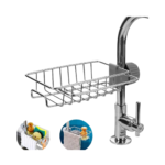 Stainless steel faucet storage rack
